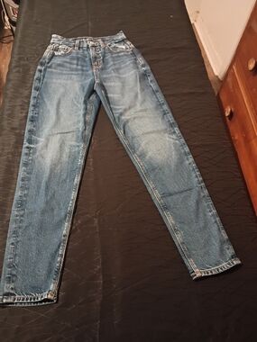 American Eagle Outfitters Curvy Mom Jean  - Light Blue Wash